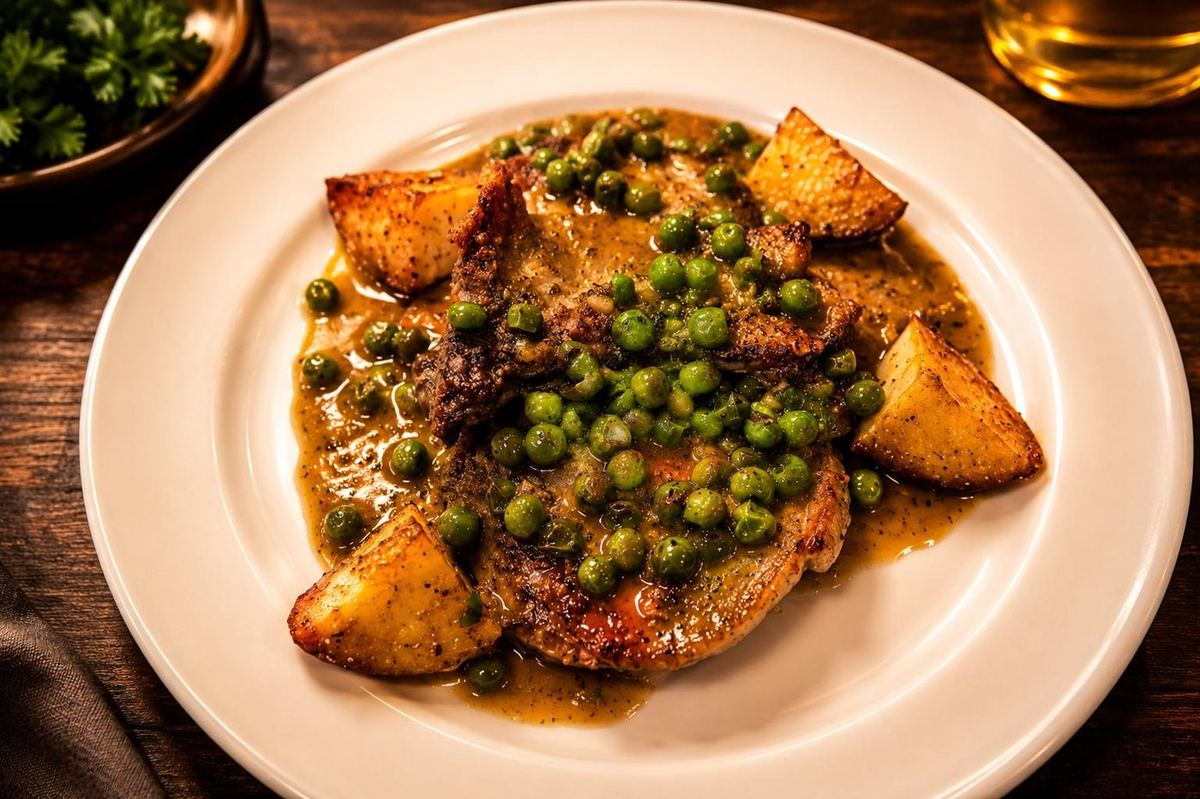 Chuleta de puerco Vesuvio