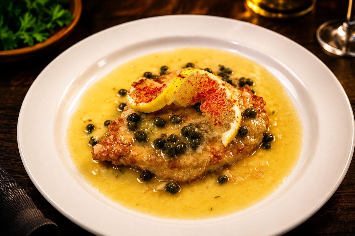 Pechuga francese con alcaparras y limón